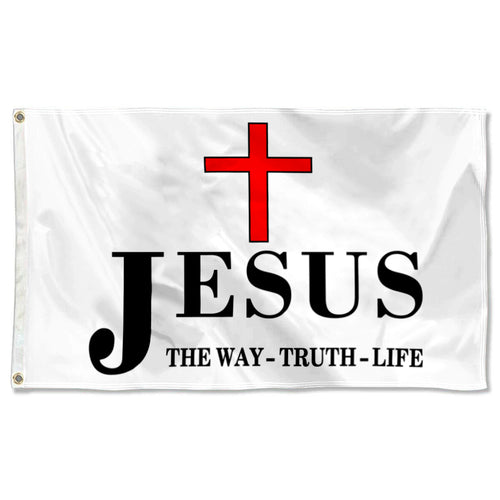 Fyon Jesus The Way, Truth, Life Flag Banner