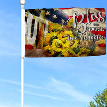 Fyon Jesus With Sunflower Bless This House With Love And Laughter Flag 41149 Indoor and outdoor banner