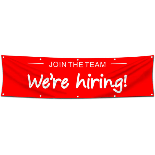 Fyon Join The Team We're Hiring Decor Banner Flag 2x8 Feet
