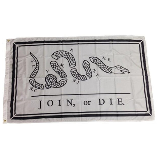 Join or Die Flag (Benjamin Franklin) Flag Indoor and outdoor banner