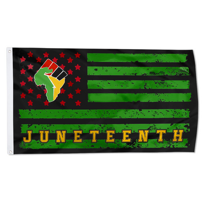 Fyon Juneteenth African Fist American Flag Indoor and outdoor banner 2240804