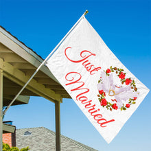 Fyon Just Married Flag 2151 Flag Indoor and outdoor banner