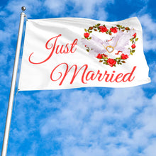 Fyon Just Married Flag 2151 Flag Indoor and outdoor banner