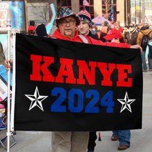 Fyon Kanye West 2024 Flag Black Indoor and Outdoor Banner