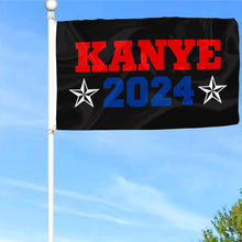 Fyon Kanye West 2024 Flag Black Indoor and Outdoor Banner