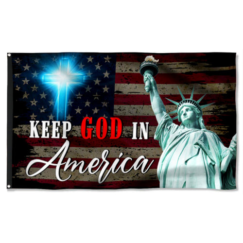 Fyon Keep God in America Flag 41146 Indoor and outdoor banner