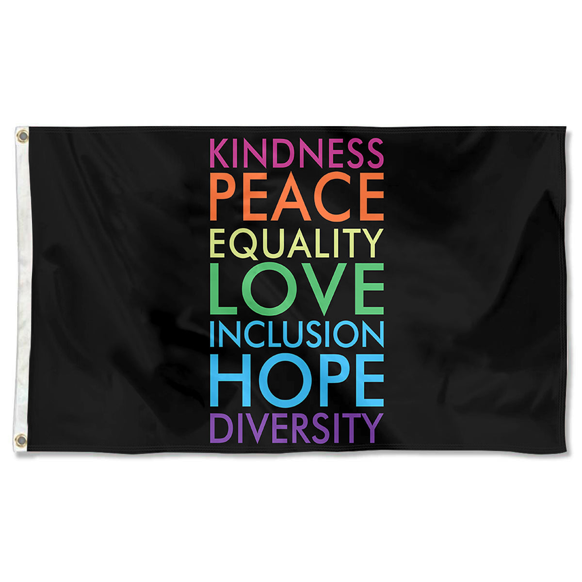Fyon Kindness Peace Love Hope List Flag  Indoor and Outdoor Banner
