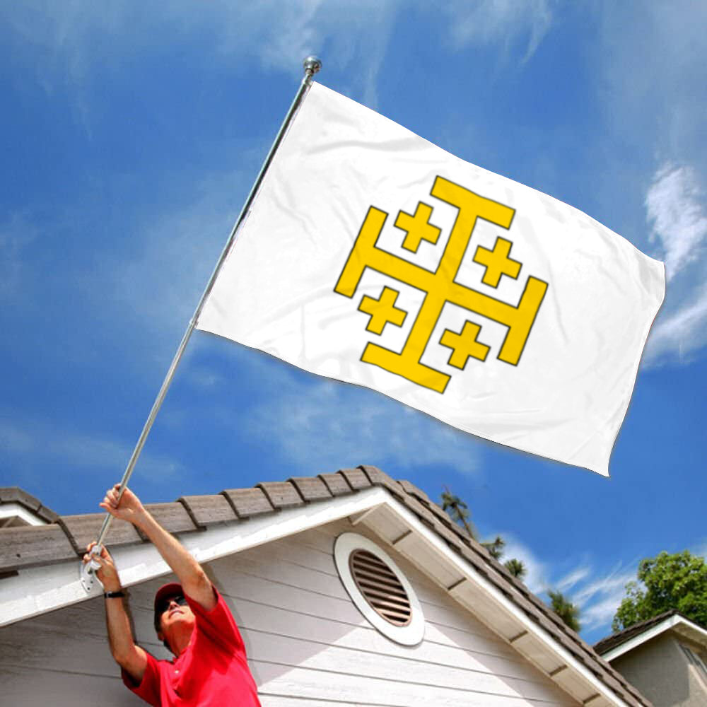 Fyon Kingdom of Jerusalem Flag Indoor and outdoor banner