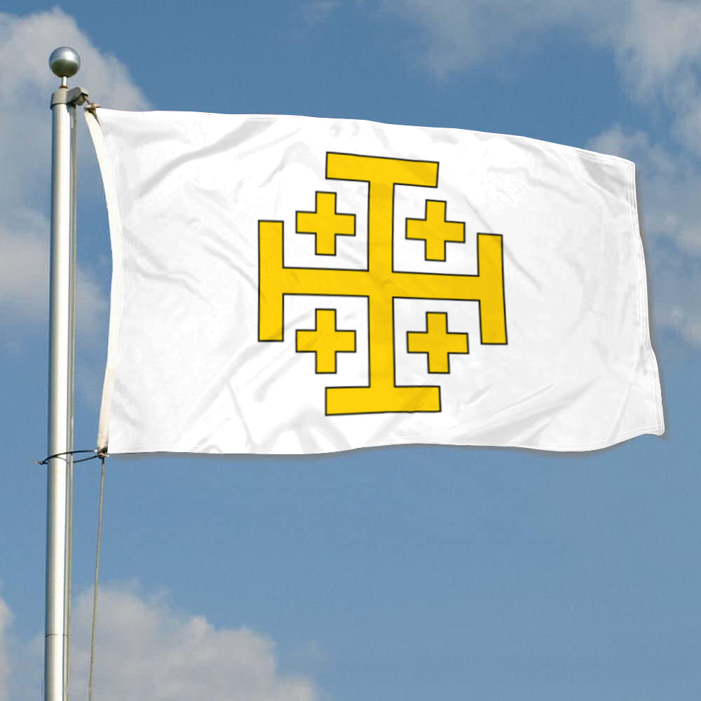 Fyon Kingdom of Jerusalem Flag Indoor and outdoor banner