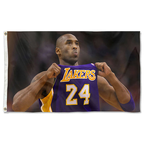 Fyon Kobe Bryant Lakers Flag Purple Indoor and outdoor banner