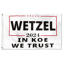 Fyon Koe Wetzel 2024 In Koe We Trust Flag White Indoor and outdoor banner