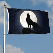 Fyon Lone Wolf Black Flag Indoor and outdoor banner