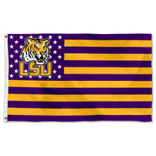 Fyon LSU Tigers Stars and Stripes Flag Banner