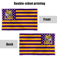 Fyon LSU Tigers Stars and Stripes Flag Banner