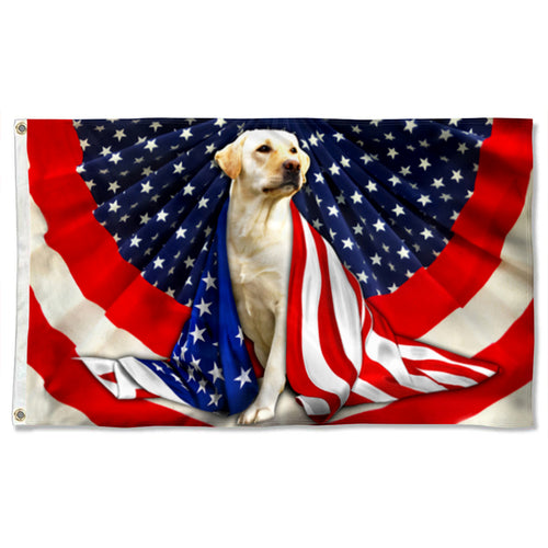 Fyon Labrador Retriever Patriotic Dog Bunting American Flag 41422 Indoor and outdoor banner