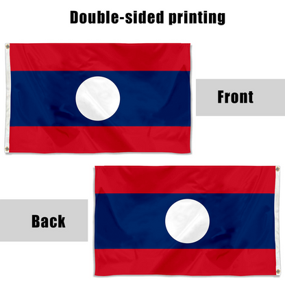 Fyon Lao People s Democratic Republic Flag Indoor and outdoor banner