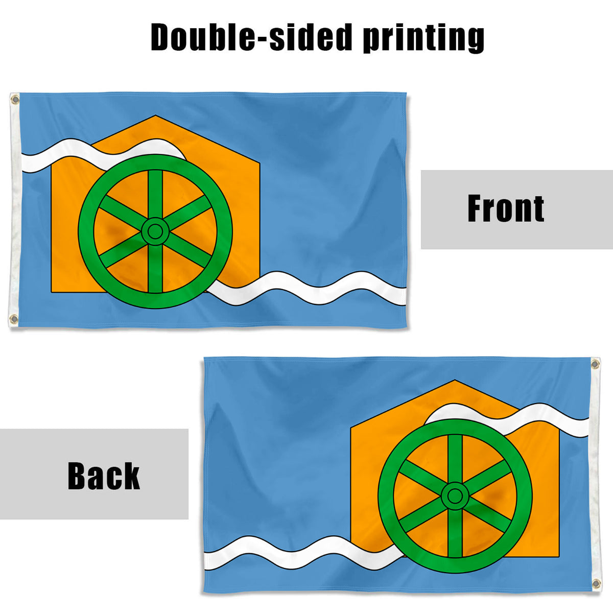 Fyon Cromford village The village of Cromford in Derbyshire Flag Indoor and outdoor banner