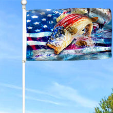 Fyon Largemouth Bass Fishing American Flag 41554 Indoor and outdoor banner