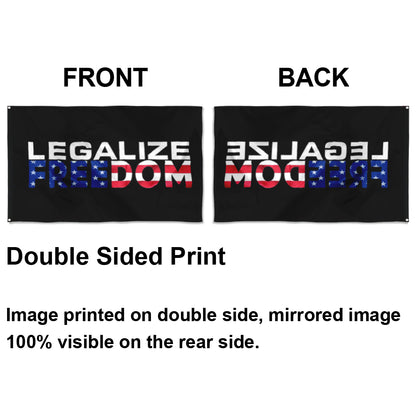 Fyon Legalize Freedom Flag Indoor and Outdoor Banner
