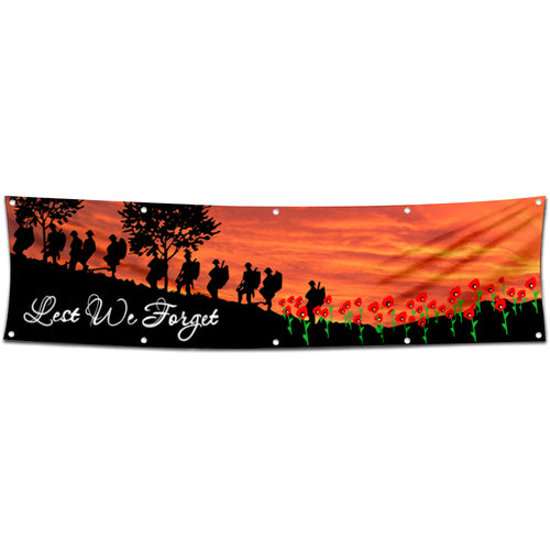 Fyon Lest We Forget Flag Army Australia Banner 2x8 Feet