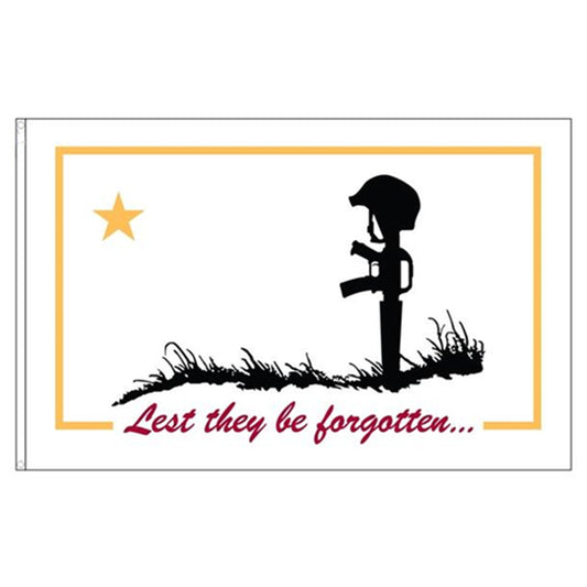 Lest They Be Forgotten Flag (Flag For The Fallen)  Indoor and outdoor banner