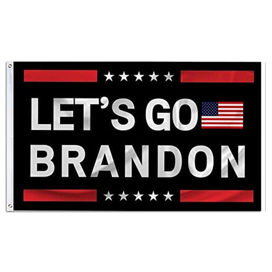 Fyon Let‘s Go Brandon Flag Black Indoor and outdoor banner