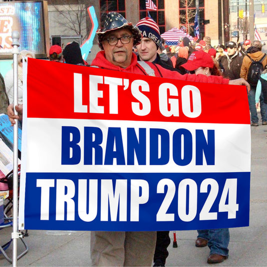 Fyon Let's Go Brandon Trump 2024 Flag  Indoor and Outdoor Banner