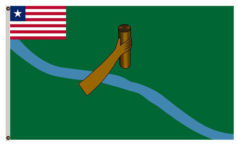 Liberian County of Lofa banner landscape flag
