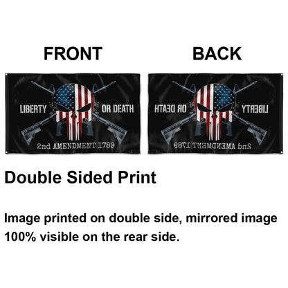 Fyon Liberty or Death 2nd Amendment 1789 Flag Indoor and outdoor banner