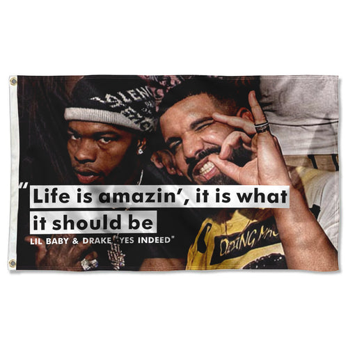 Fyon Life is amazin it is what should be Flag Indoor and outdoor banner