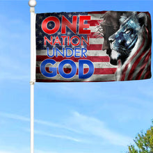 Fyon Lion King Jesus Christ One Nation Under God Flag  41145 Indoor and outdoor banner