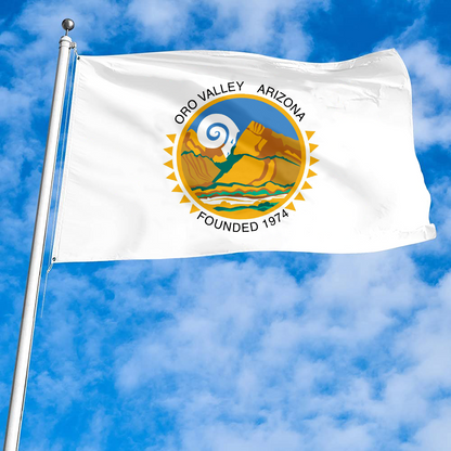 Fyon Logo of Oro Valley Flag Banner