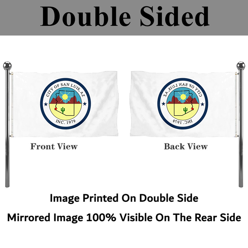 Fyon Logo of San Luis, Arizona Flag Banner