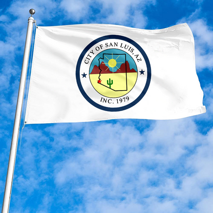 Fyon Logo of San Luis, Arizona Flag Banner