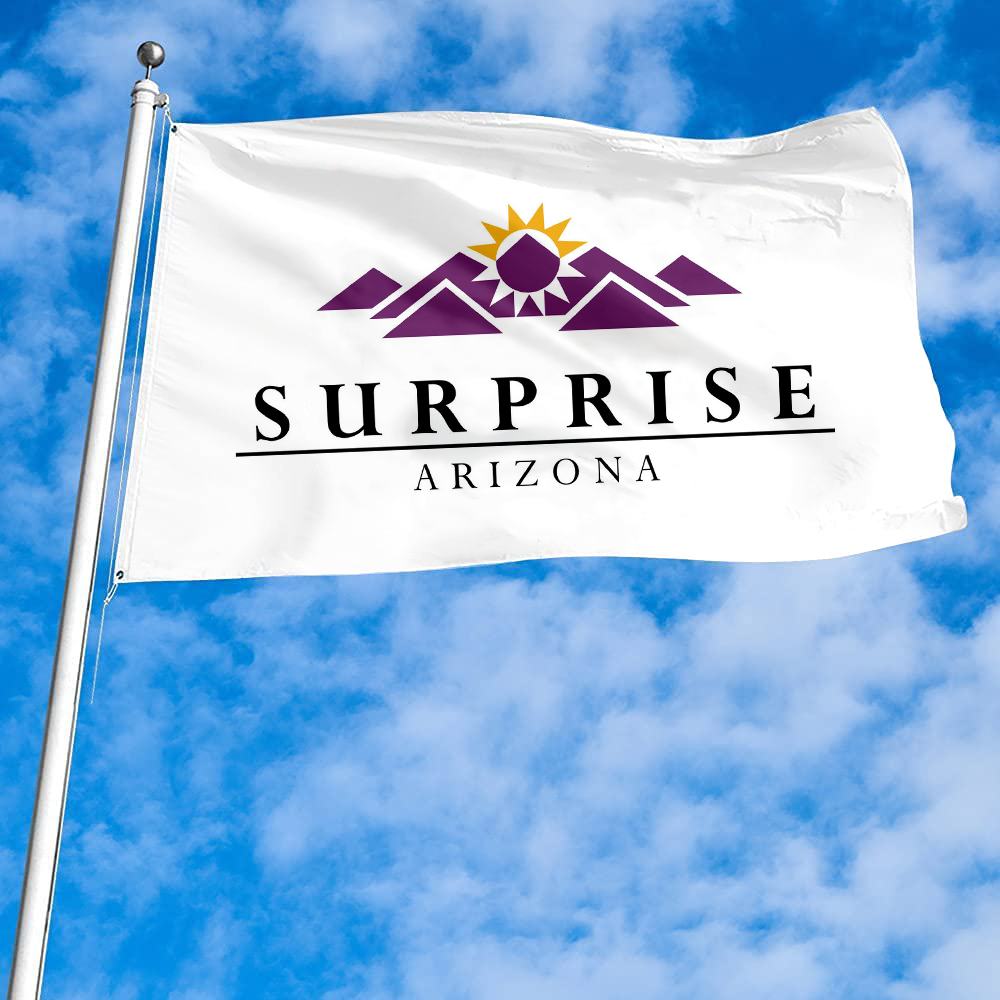 Fyon Logo of Surprise, Arizona Flag Banner