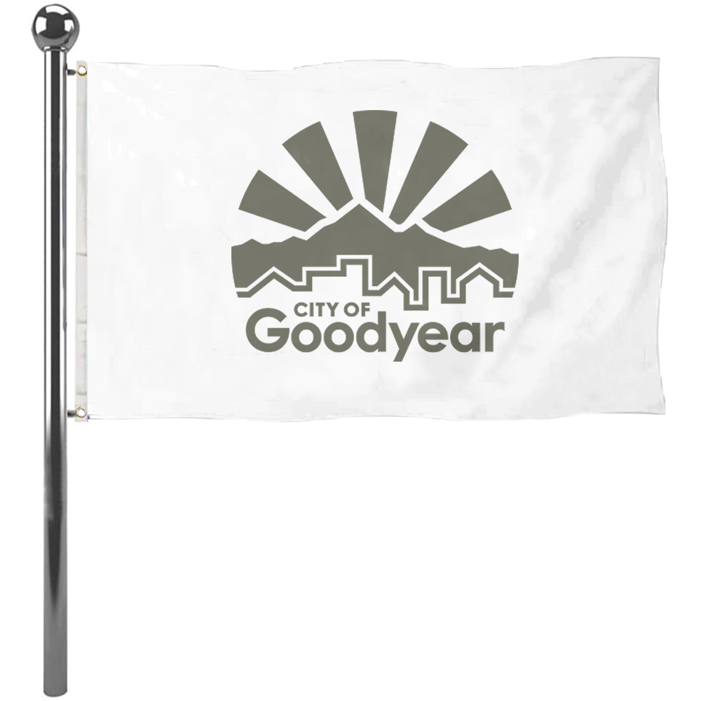 Fyon Logo of goodyear, Arizona Flag Banner