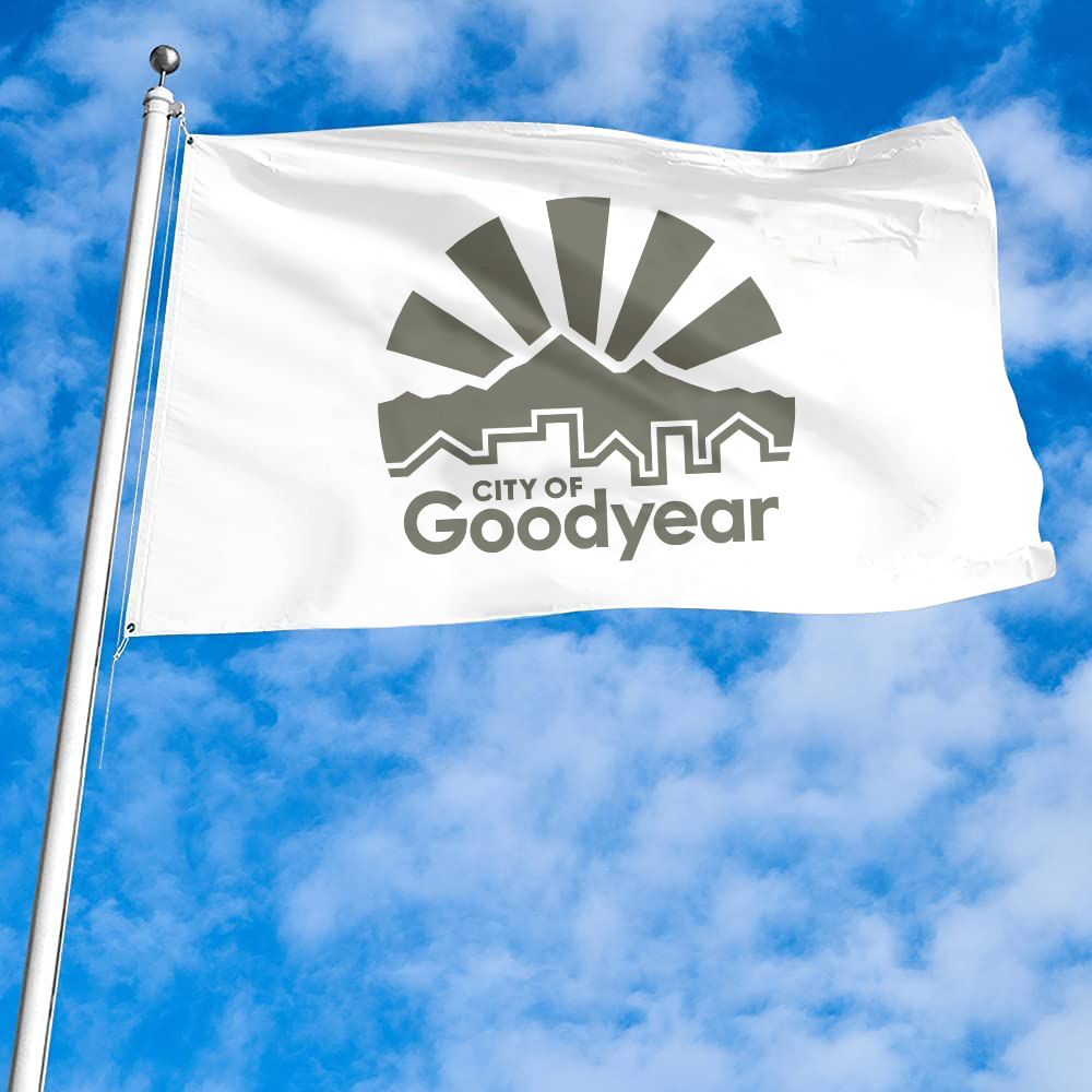 Fyon Logo of goodyear, Arizona Flag Banner