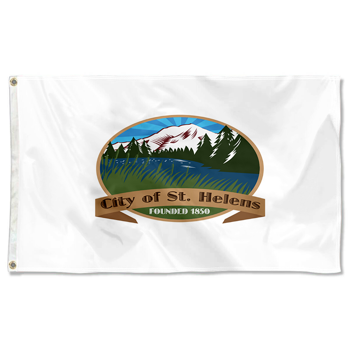 Fyon Logo of st helens, Oregon flag  Banner