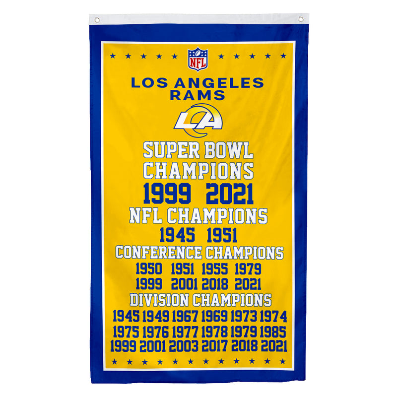 Los Angeles Rams Super Bowl LVI banner SoFi Stadium