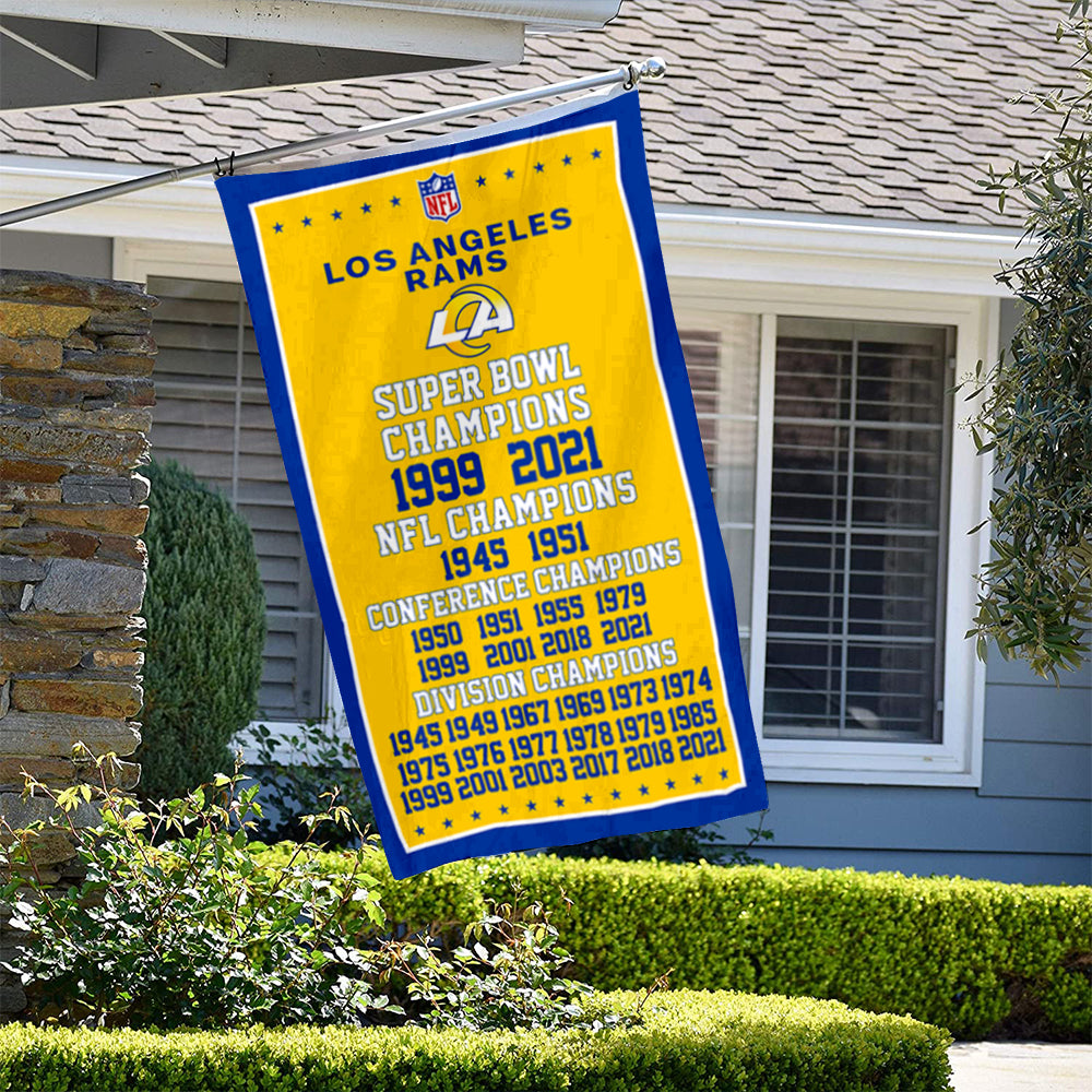  Los Angeles Rams 2021 2022 Super Bowl LVI Champions Double  Sided Banner Flag : Sports & Outdoors