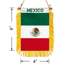 Mexico Mini Car Rearview Mirror Flag Banner - 2PC