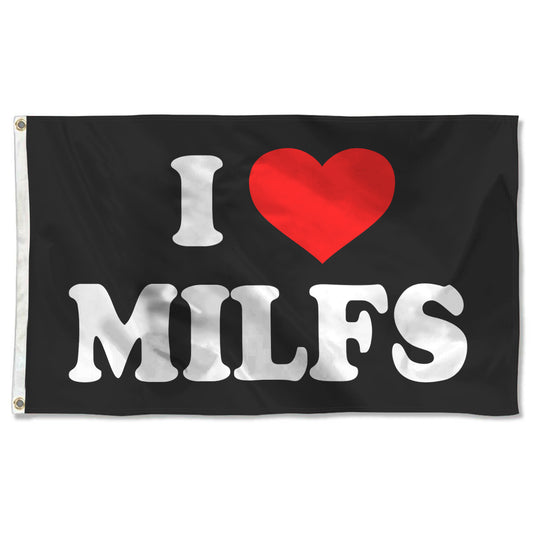 Fyon MILF Flag I Heart MILF B Dad Beer Indoor and outdoor banner