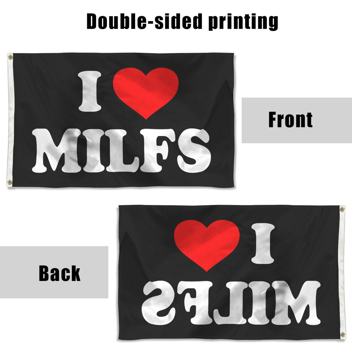 Fyon MILF Flag I Heart MILF B Dad Beer Indoor and outdoor banner