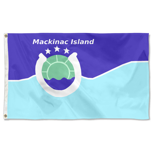 Fyon Mackinac Island, Michigan flag Banner