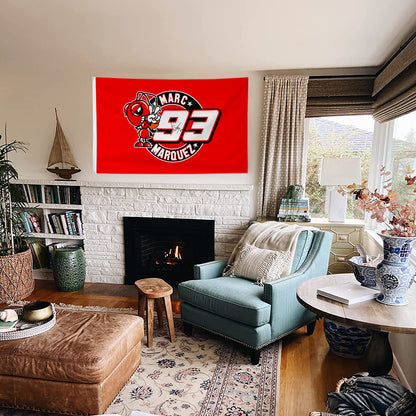 Fyon Marc Marquez 93 #Racing Flag Indoor and Outdoor Banner