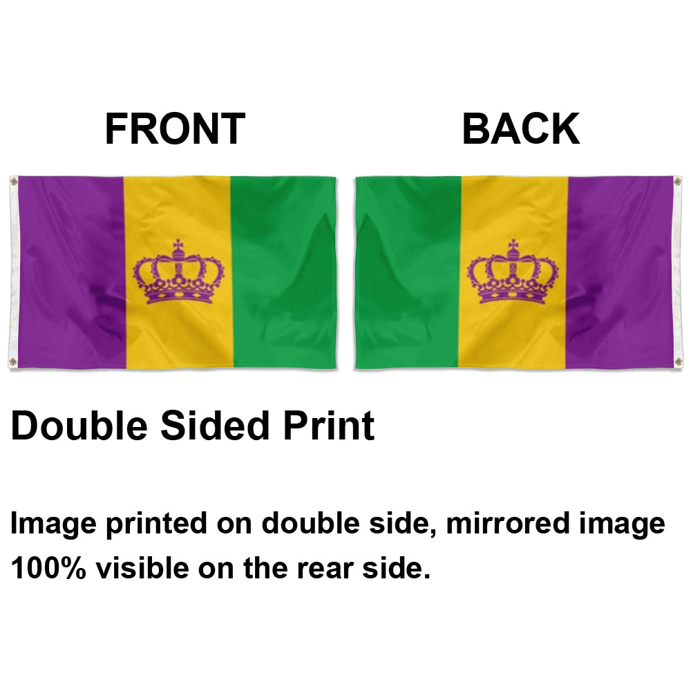 Fyon Mardi Gras Crown Flag Indoor and outdoor banner