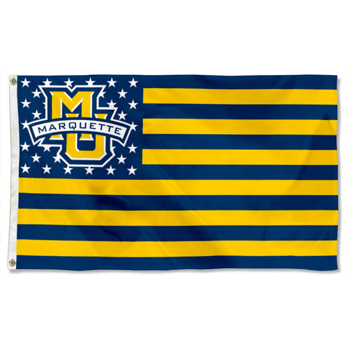 Fyon Marquette Golden Eagles Stars and Stripes Flag Banner