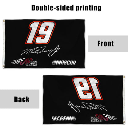 Fyon Martin Truex Jr #19 NASCAR Flag Banner
