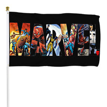 Fyon Marvel Banner Super Heroes Comics Wall Garage Black Flag Banner