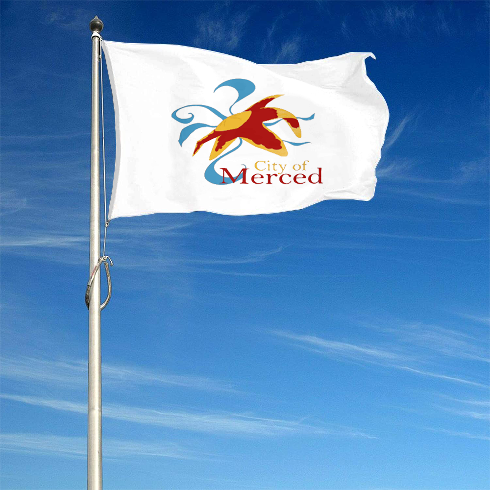 Fyon Merced, California Flag  Banner